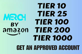 help you to create your account in merch by amazon