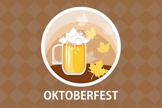 design an awesome oktoberfest mascot logo in very short time