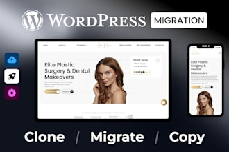 migrate or clone your website to wordpress with elementor