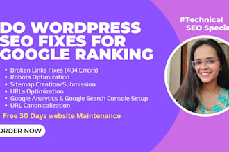 do wordpress SEO fixes for google rankings