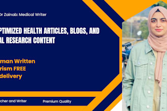 write SEO health, medical articles, and website content