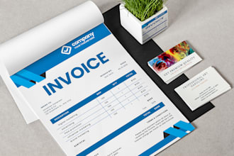 design professional invoice, price list, rate list and custom invoice