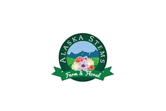 design amazing flower farm logo