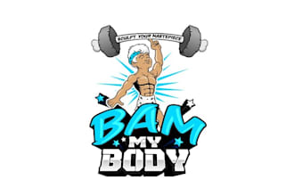 design awesome lifting weights or flexing logo