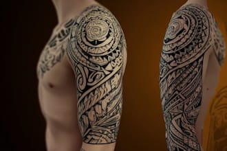 design a polynesian maori tribal tattoo