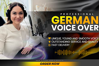 record a german, female voice over