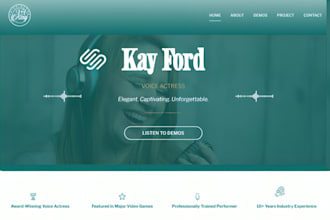 build squarespace voice actress website indie film website theater filmmaker