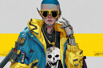 design cyberpunk character, original character design