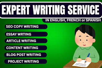 write articles and SEO content in english and french