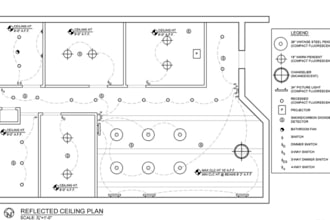 draw electric lighting layout plan, sld, wire piping, mep architectural drawing