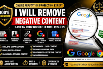 deindex defamatory google links, remove news articles, mugshots, damaging result