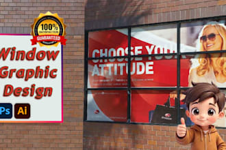 outstanding shop front or storefront window graphics, and signage