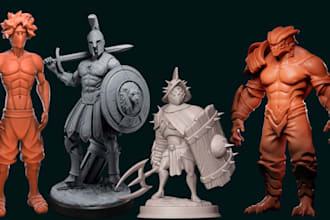 sculpt 3d miniature, 3d figurine and custom 3d character models for 3d printing