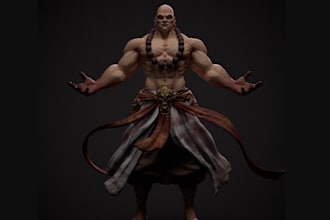 build 3d metahuman warrior model, fantasy character, modular, mixamo, daz3d, ue5