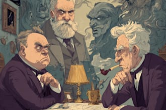 create a crazy political or satirical cartoon