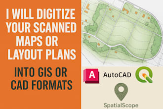 digitize your scanned maps or layout plans into editable gis or autocad formats