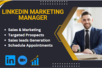 be your linkedin b2b sales and marketing manager
