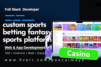 develop a sport bet website,sport app, sport bet app, crypto sport bet website