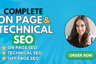 do wordpress, wix, shopify on page SEO and technical optimization