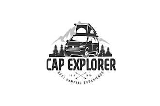 make eye catching logo for van rentals volkswagen california