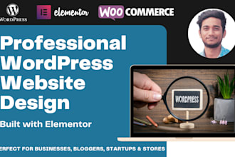 design a modern wordpress website with elementor, SEO and fast speed