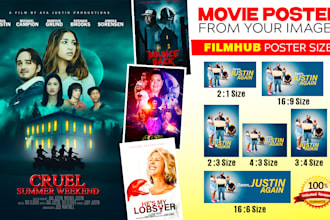 design movie posters and film posters for filmhub, tubi