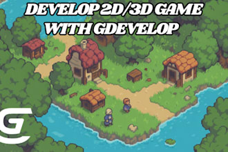 create a professional 2d game, web game, multiplayer game on gdevelop