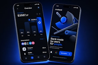 design modern mobile app UI screens in figma but IOS and android