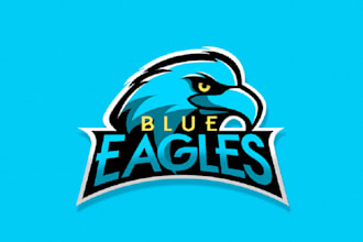 design an eagle, falcon, hawk, animal logo with high quality