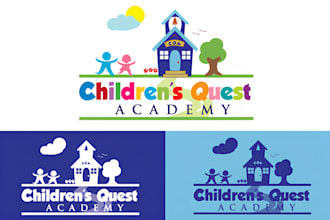 do modern childcare, education, kids and children logo design