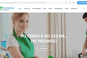 build cleaning service wix site janitorial house  laundry cleaning wix website