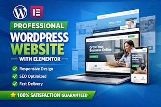 create a modern responsive wordpress website with elementor