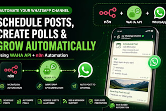 automate whatsapp channel posting, scheduling and polls using waha and n8n