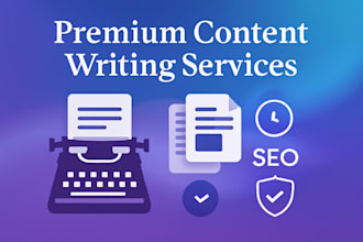 write engaging and well researched content for you