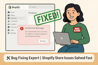 shopify theme bugs, app errors, and backend issues