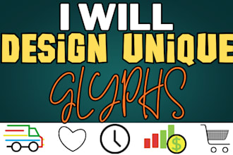 design unique vector line glyphs for you
