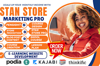 setup stan store marketing, stan course design, online course digital products