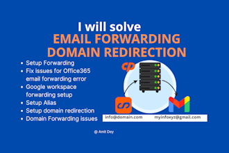 fix email forwarding and domain redirect issues