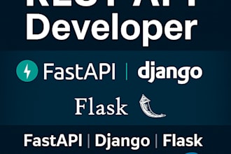 develop rest api and backend services using fastapi, django, flask