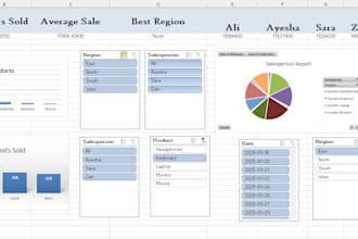 create custom excel dashboards with kpis and data analysis certified