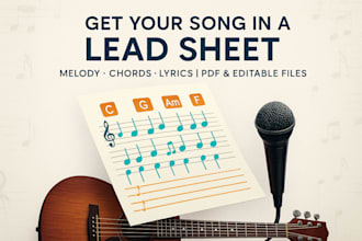 create accurate lead sheets from your audio or midi with chords and melody line
