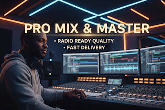 do a radio ready mix and master for hip hop, pop, edm and more
