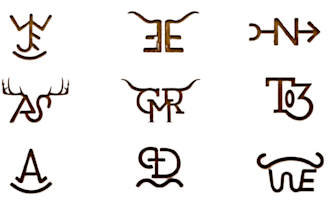 do vintage cattle brand, western, ranch, cowboy, texas logo for your business