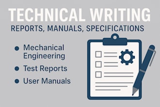 create professional mechanical engineering reports and manual