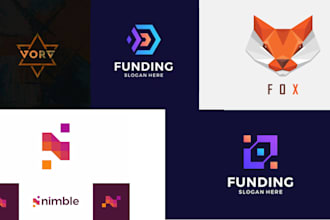 design an abstract geometric logo with vector files