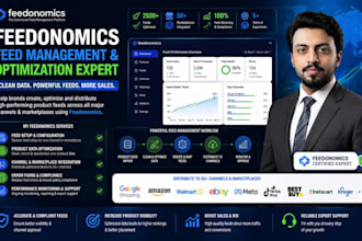set up and optimize feedonomics product feed for google shopping amazon