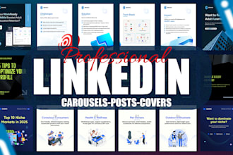 design linkedin carousels, posts, and cover for your brand