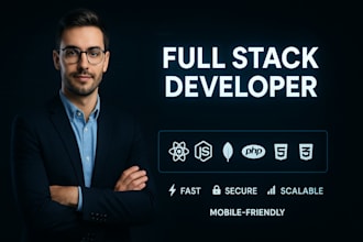 be your full stack web developer using react, node js, mongodb, PHP, and HTML