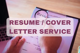write your resume and, or cover letter