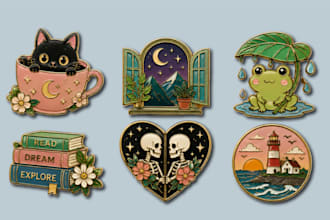 design enamel pins, company badges, medals, hat pins